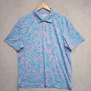 Chubbies Shirt Mens Medium The Cotton Candies Polo Performance Golf Casual